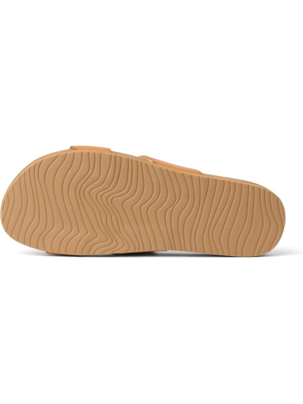 Women's Natural Open-Toe Footwear Cushion Vista Solid Slide Rubber Sandal Shoes - Picture 6 of 6
